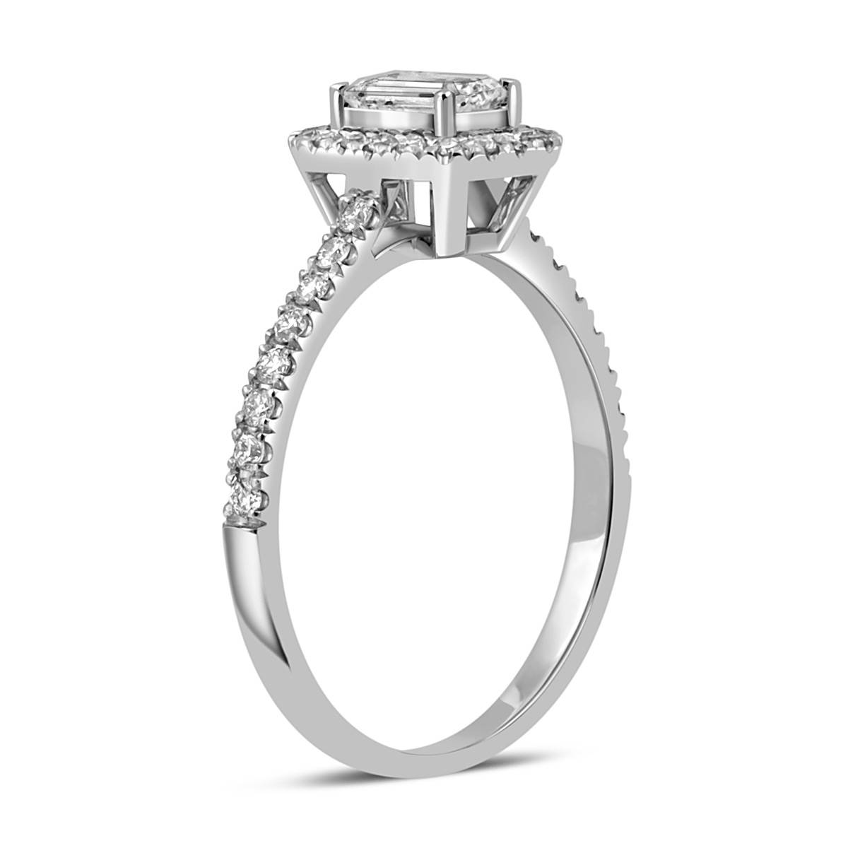 Помолвочное кольцо из белого золота с бриллиантами (051642)