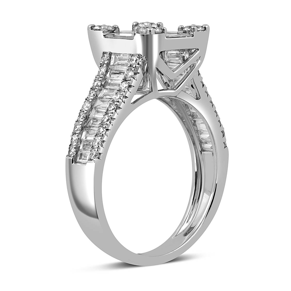 Кольцо из белого золота с бриллиантами (052008)