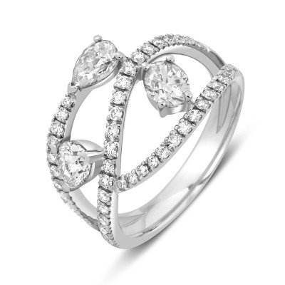 Кольцо из белого золота с бриллиантами &quot;Crivelli&quot; (049107)