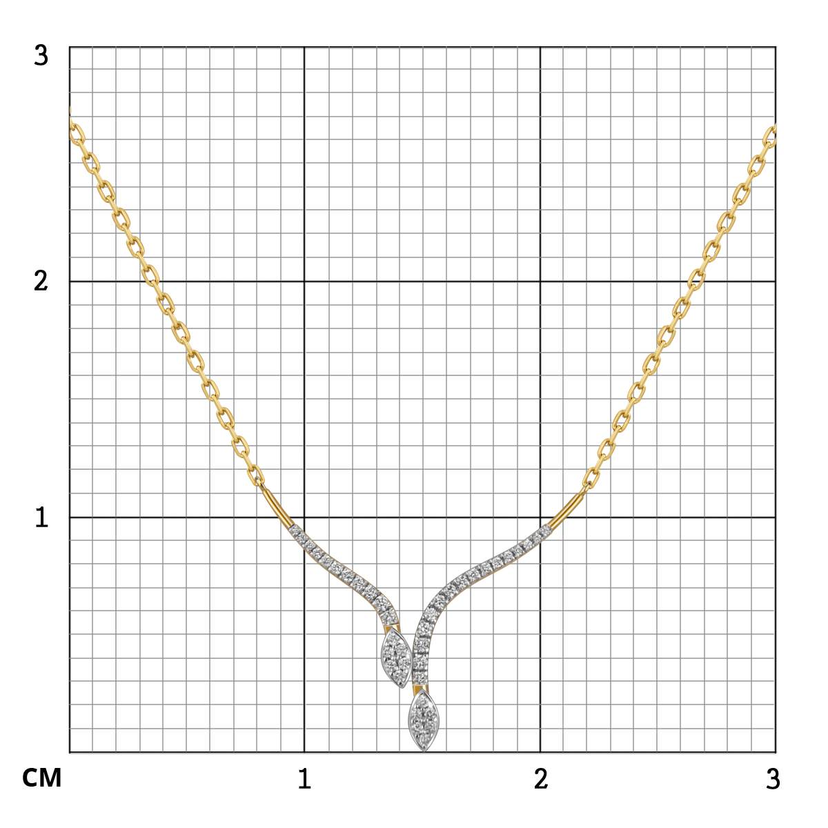 Колье из желтого золота с бриллиантами (059961)