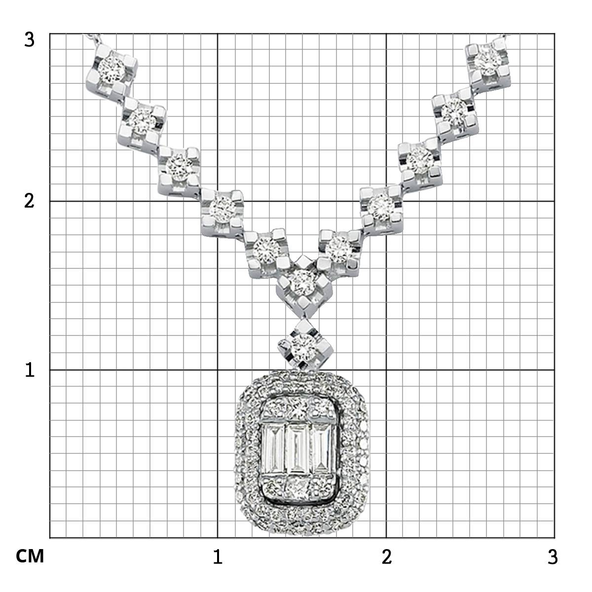 Колье из белого золота с бриллиантами (050646)