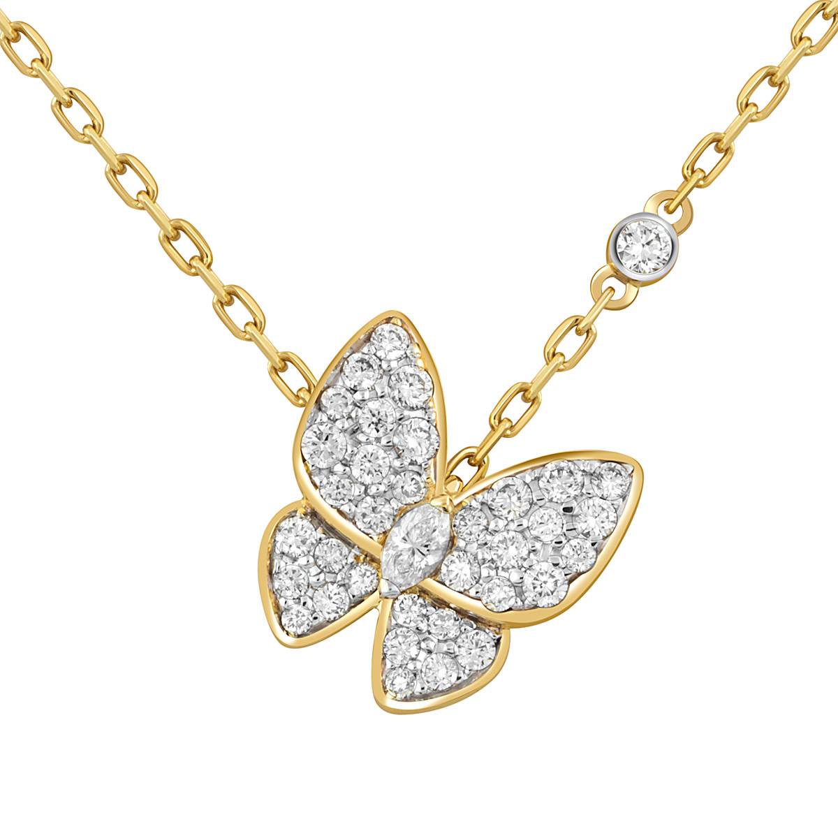 Колье из жёлтого золота с бриллиантами