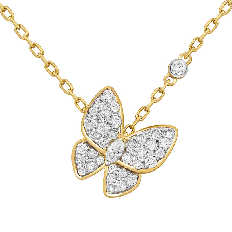 Колье из жёлтого золота с бриллиантами 