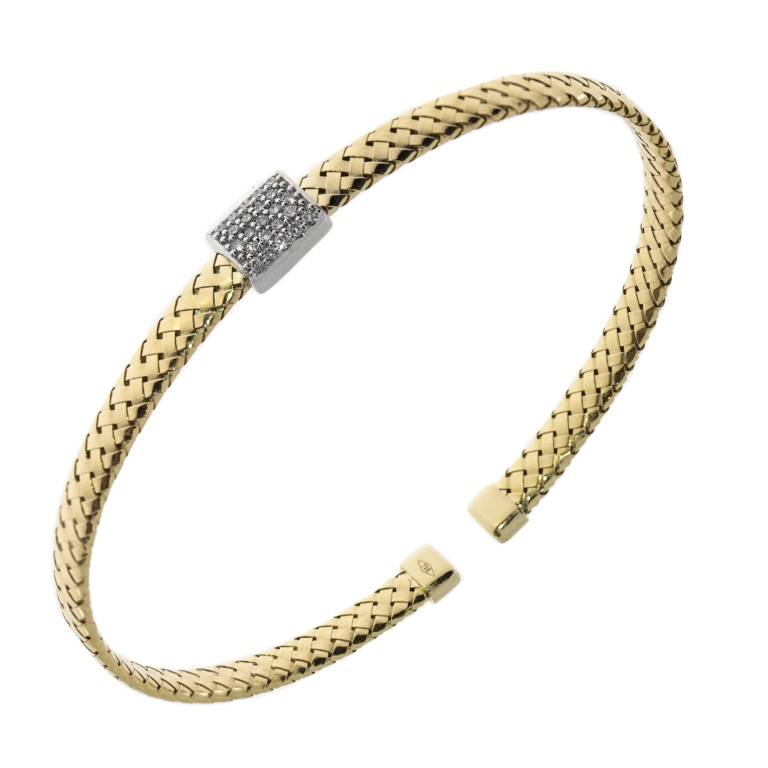 Браслет из жёлтого золота с бриллиантами (050710)