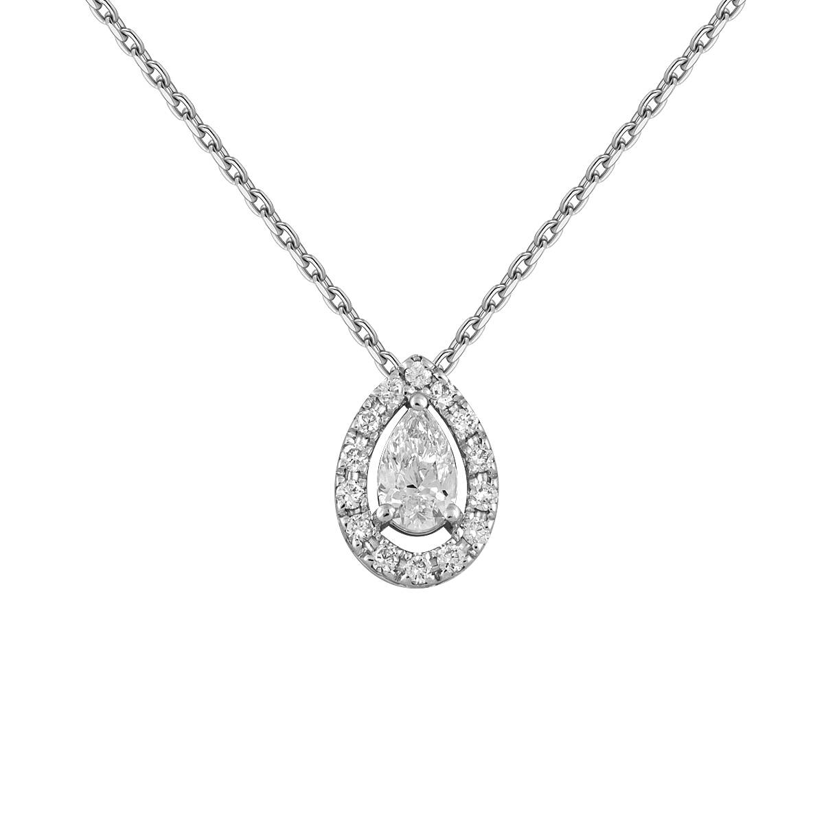 Колье из белого золота с бриллиантами (061115)