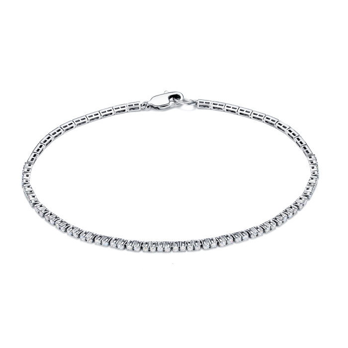 Браслет из белого золота с бриллиантами (058733)