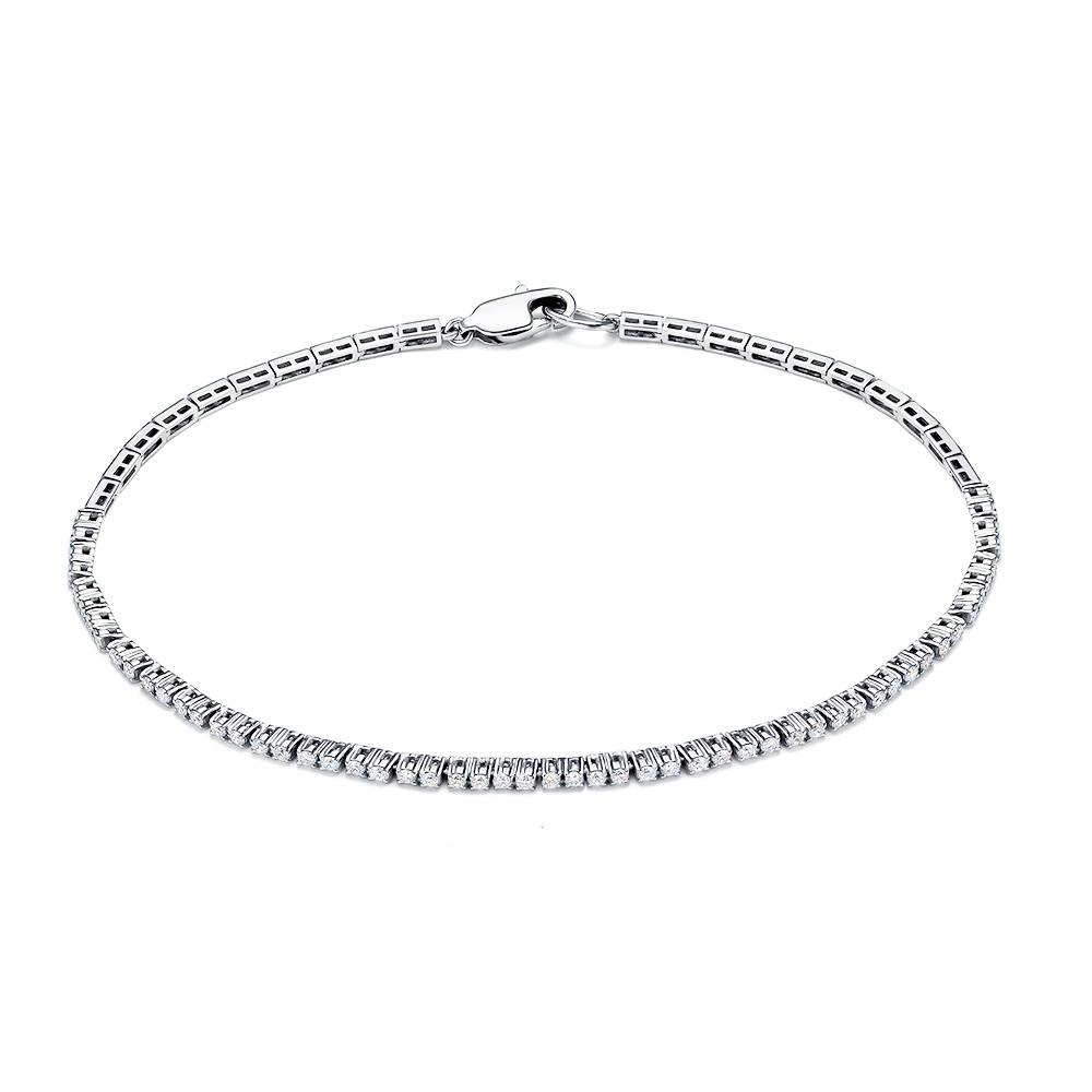 Браслет из белого золота с бриллиантами (058733)