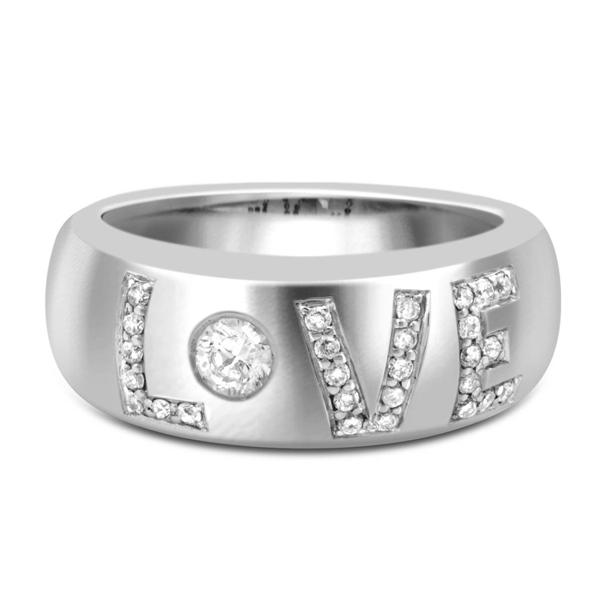 Кольцо из белого золота с бриллиантами (036138)