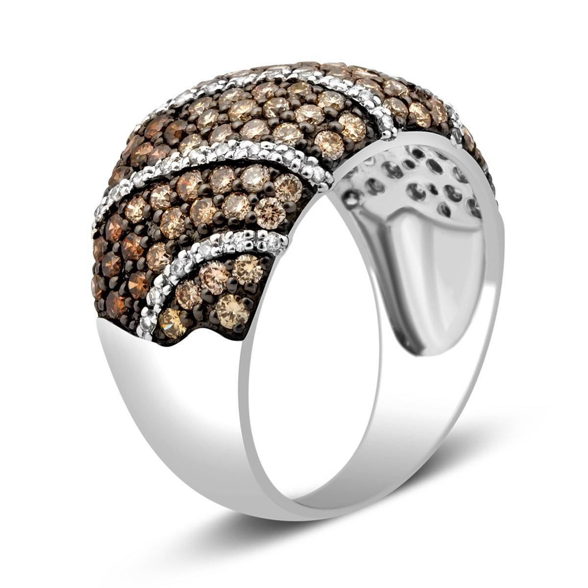 Кольцо из белого золота с бриллиантами (013672)