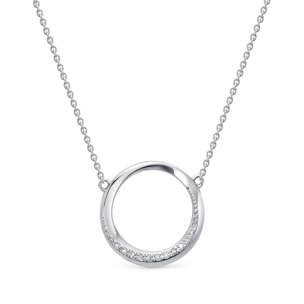 Колье из белого золота с бриллиантами (053864)