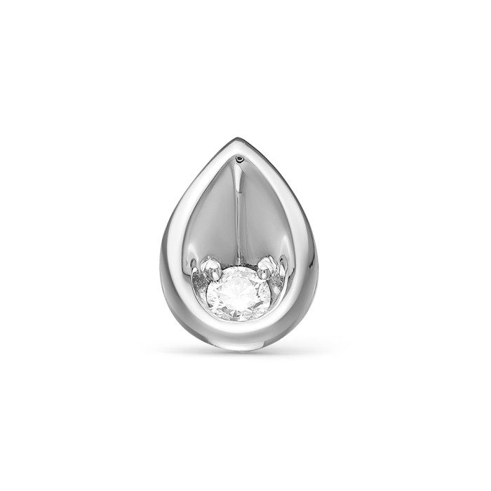 Кулон из белого золота с бриллиантом (054055)