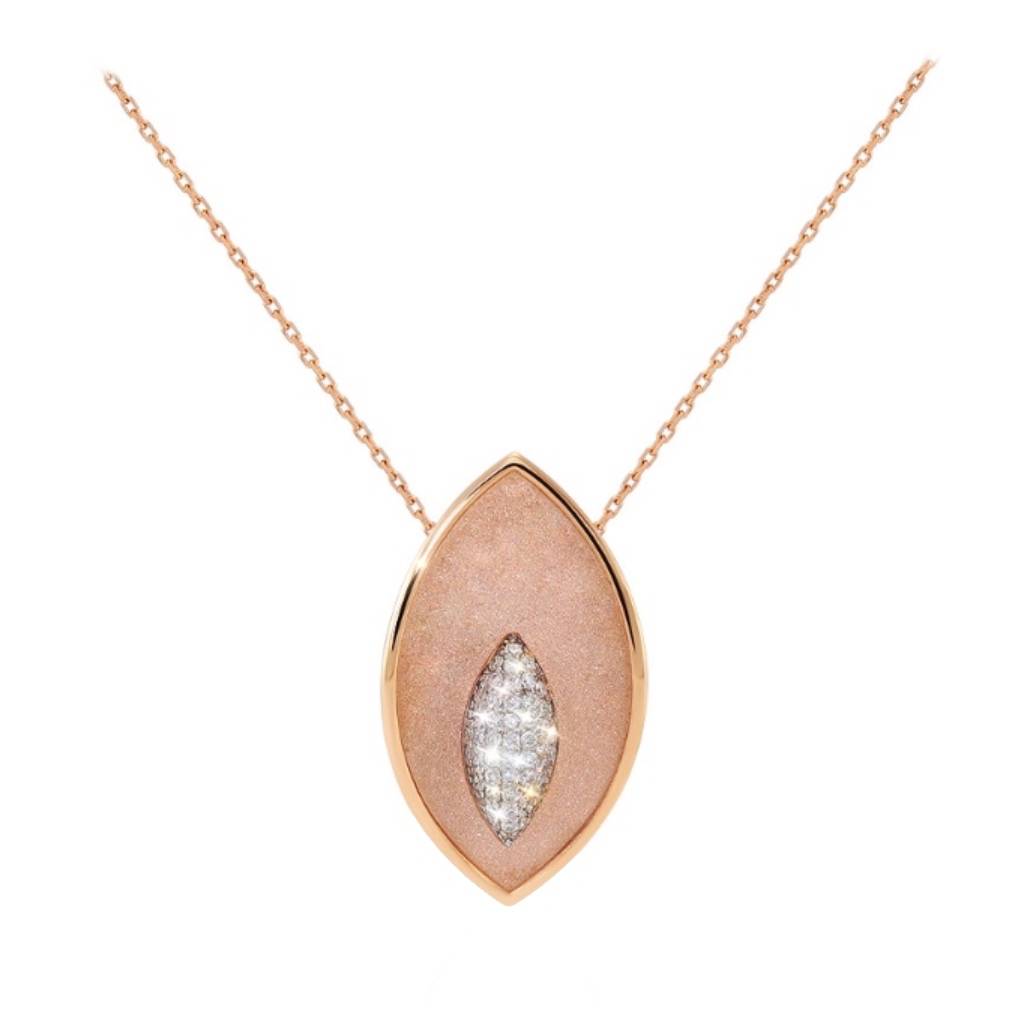 Колье из красного золота с бриллиантами (054616)