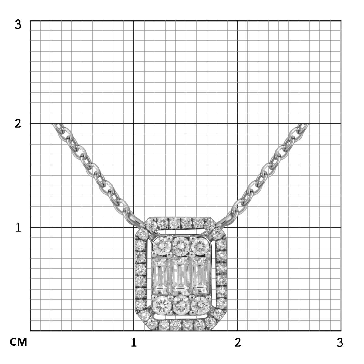 Колье из белого золота с бриллиантами (054906)
