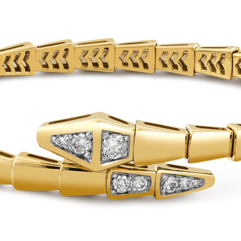 Браслет из жёлтого золота с бриллиантами (052047)