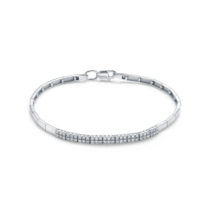 Браслет из белого золота с бриллиантами (053862)