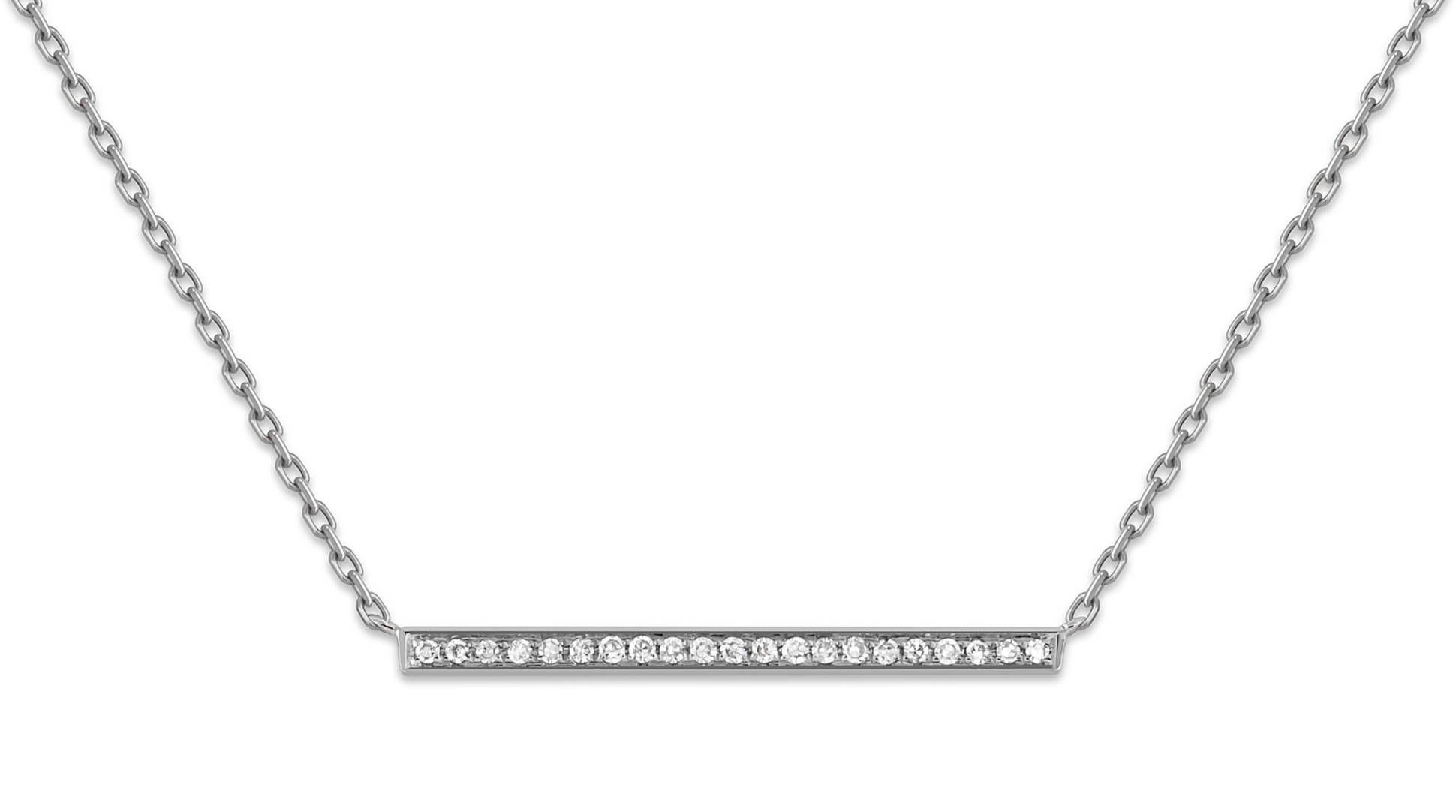 Колье из белого золота с бриллиантами (048477)