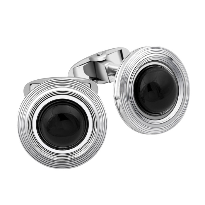 Запонки из серебра с ониксом TIAMO (005241)