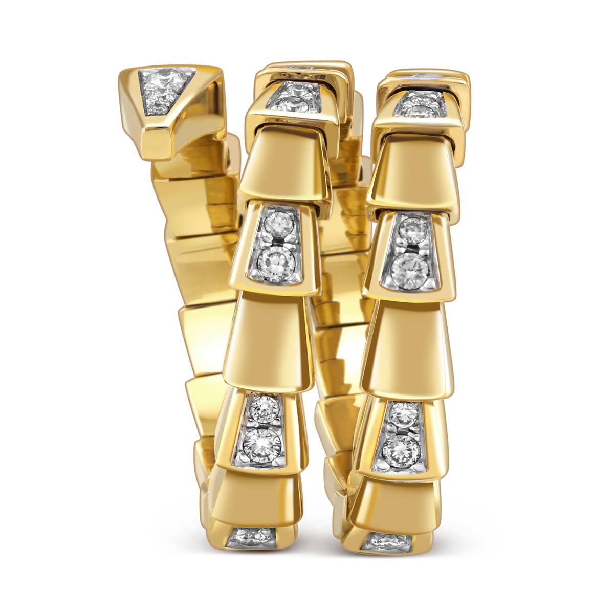 Кольцо из жёлтого золота с бриллиантами (058541)