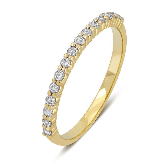 Обручальное кольцо из жёлтого золота с бриллиантами (050809)