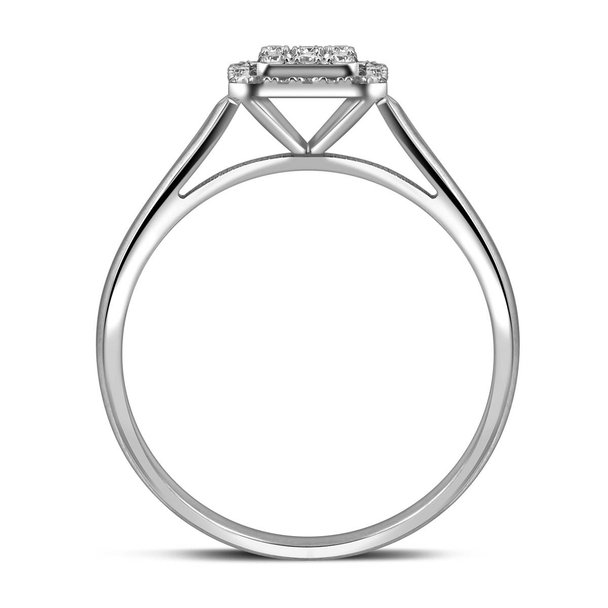 Кольцо из белого золота с бриллиантами (052297)