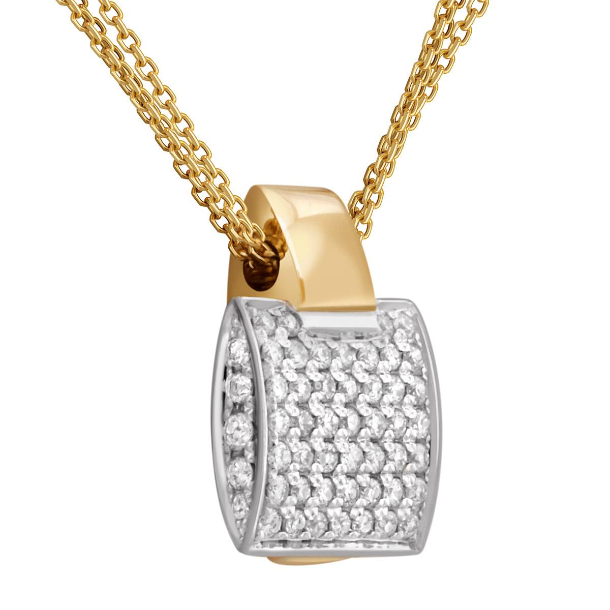 Колье из комбинированного золота с бриллиантами (037636)