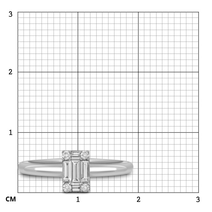 Кольцо из белого золота с бриллиантами "Crivelli" (048961)