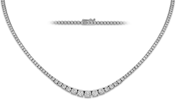 Колье из белого золота с бриллиантами (051858)