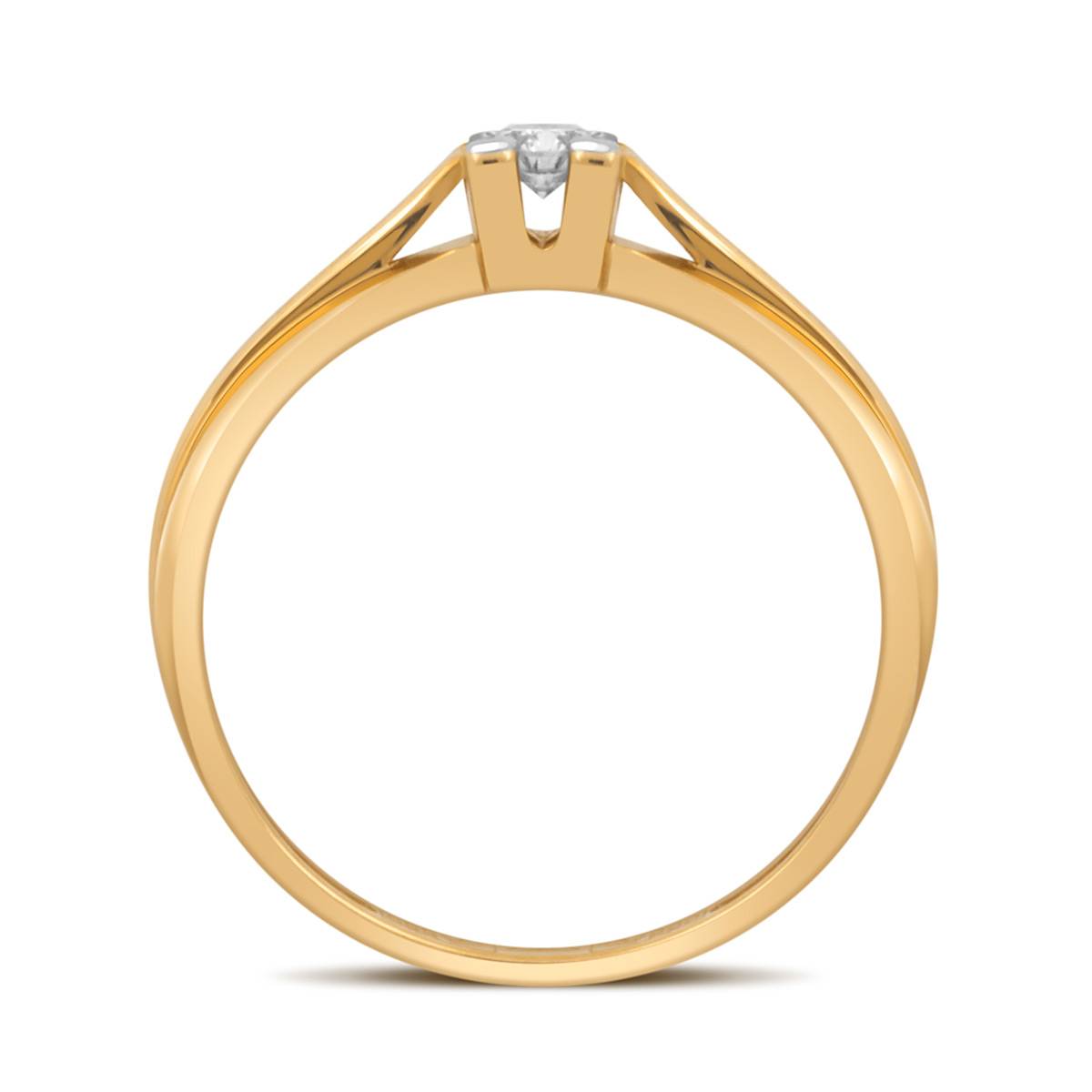 Помолвочное кольцо из жёлтого золота с бриллиантом (038988)