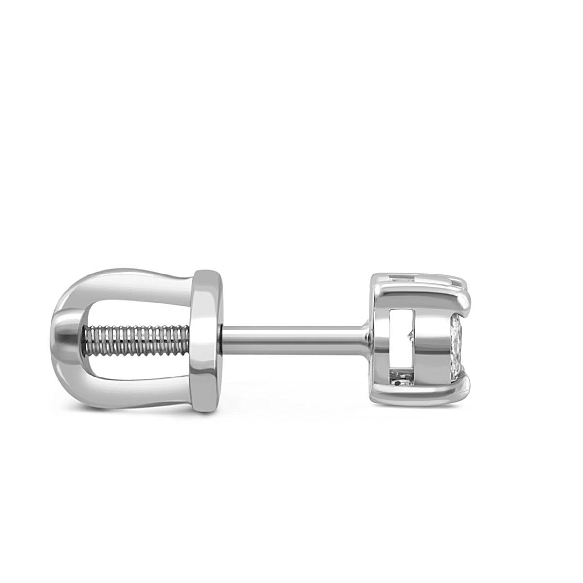 Серьги пусеты из белого золота с бриллиантами (042710)