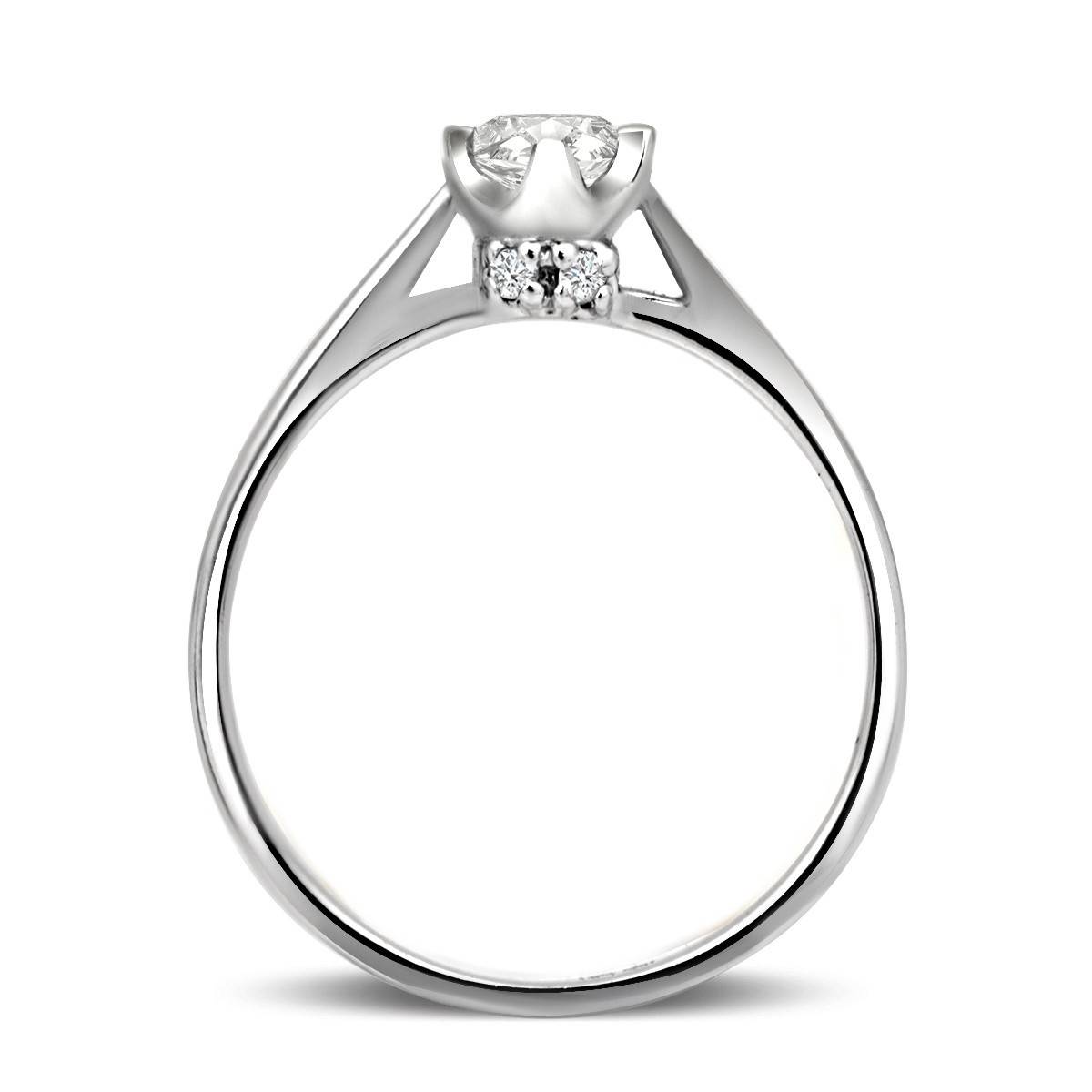 Помолвочное кольцо из белого золота с бриллиантами (009501)