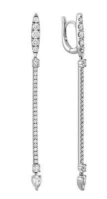 Серьги из белого золота с бриллиантами "Crivelli" (049098)