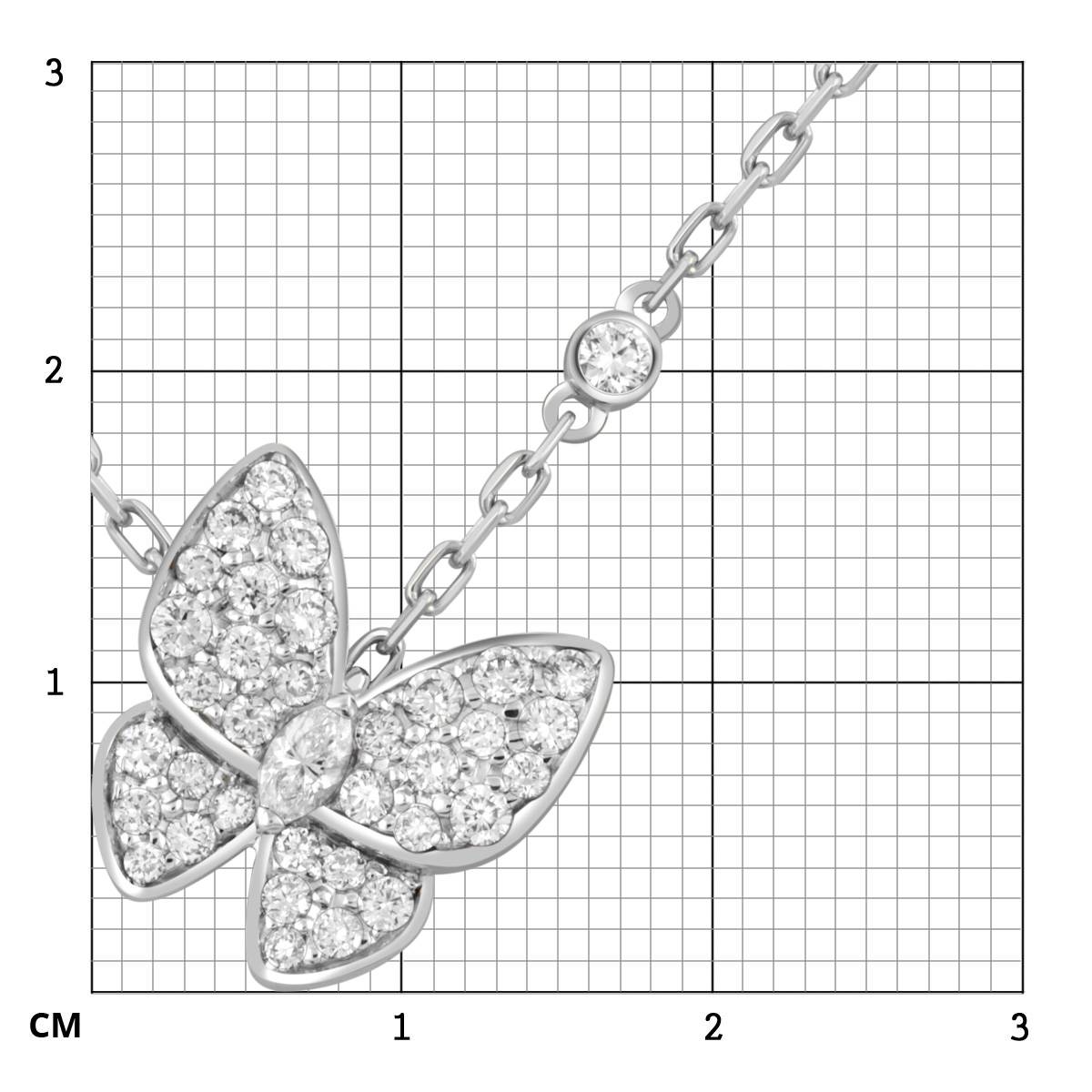 Колье из белого золота с бриллиантами 