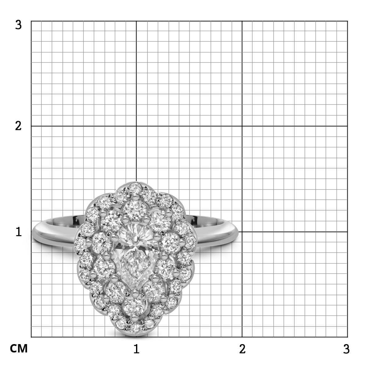 Кольцо из белого золота с бриллиантами и танзанитом (053768)