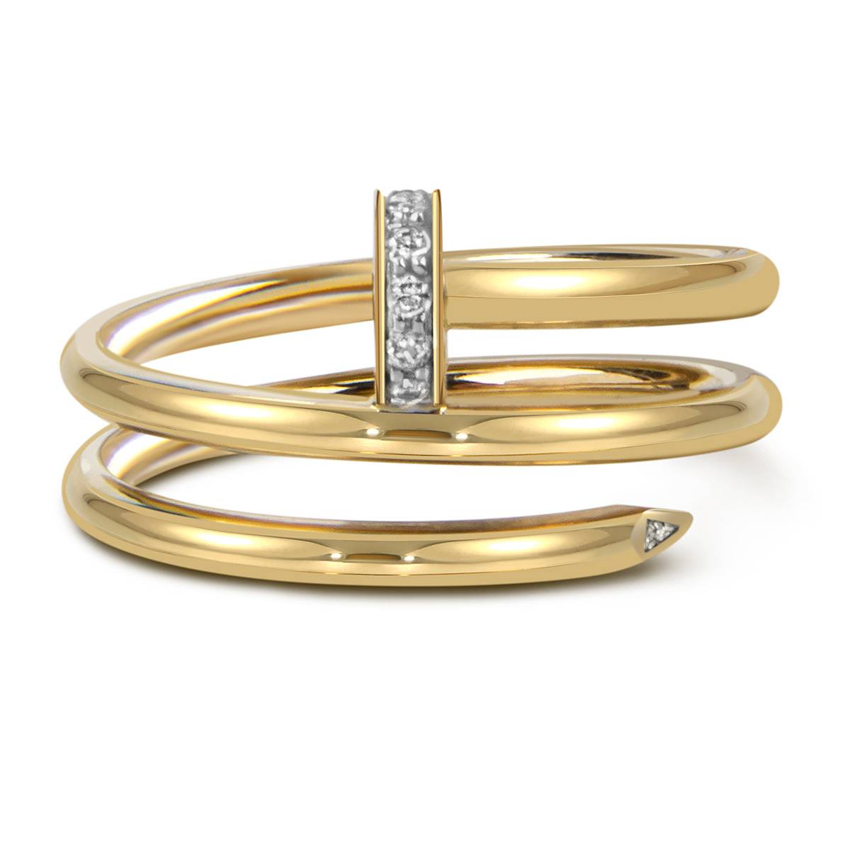 Кольцо из жёлтого золота с бриллиантами (059098)