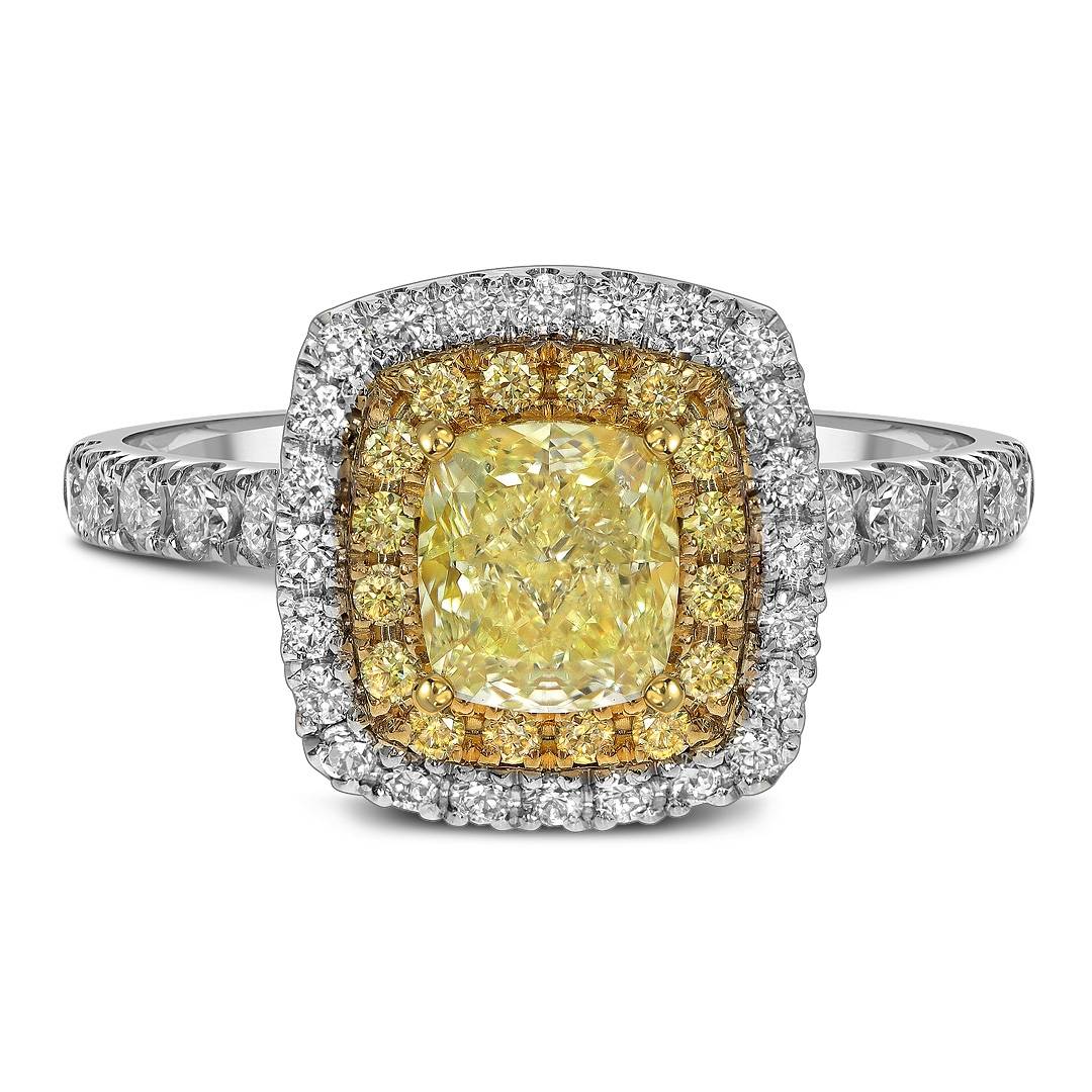 Кольцо из белого золота с бриллиантами (052676)