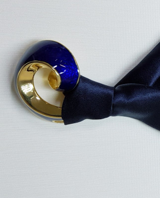 Колье из серебра с эмалью и шёлком &quot;Graziella&quot; (038692)