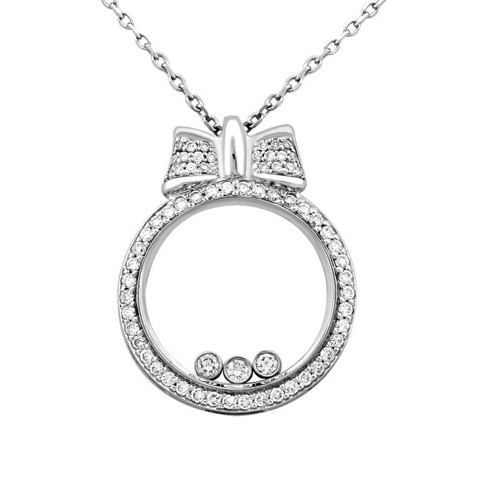 Колье из белого золота с бриллиантами (027128)