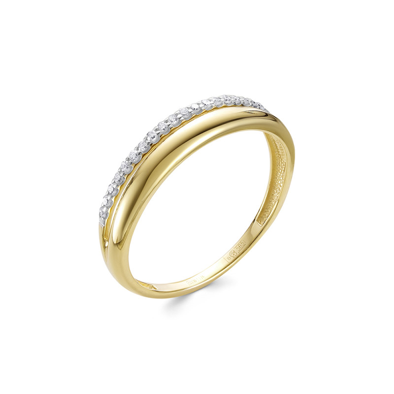 Кольцо из жёлтого золота с бриллиантами (054786)