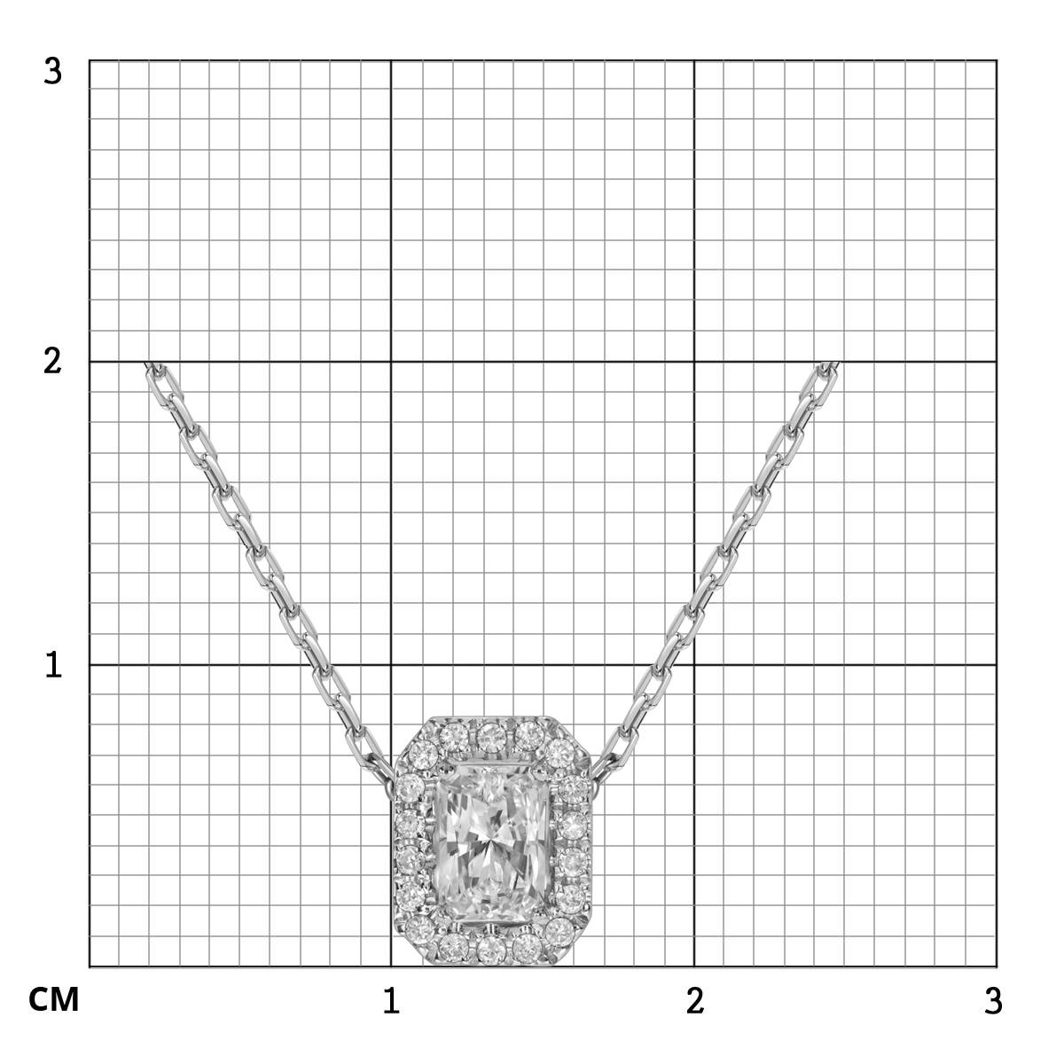 Колье из белого золота с бриллиантами (054919)