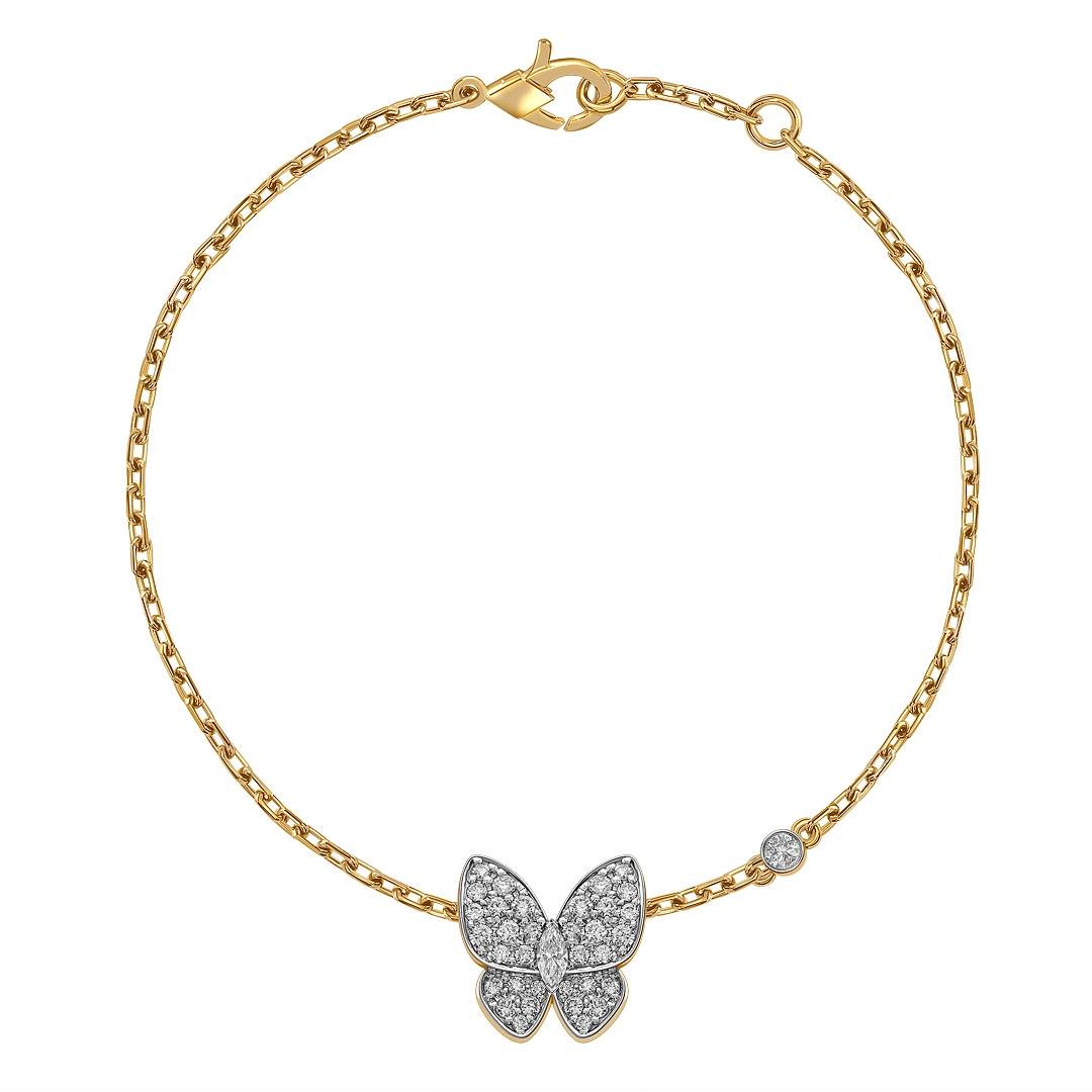 Браслет из жёлтого золота с бриллиантами 