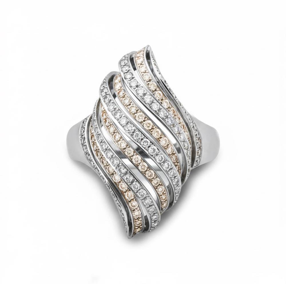 Кольцо из белого золота с бриллиантами (021148)