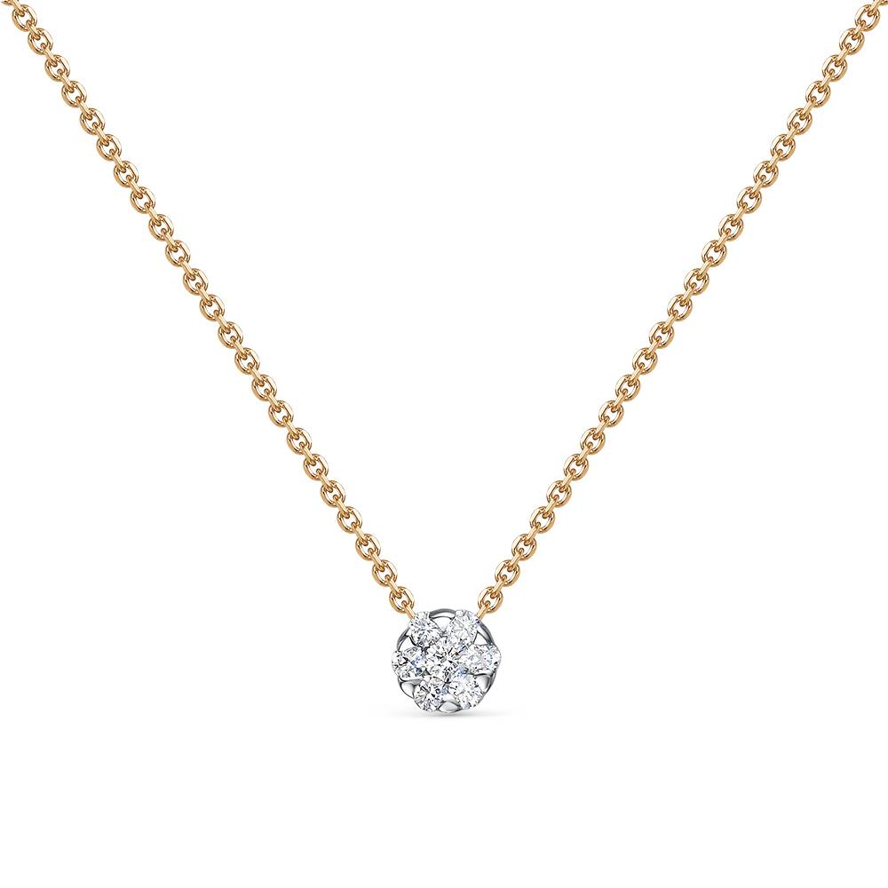 Колье из красного золота с бриллиантами (054031)