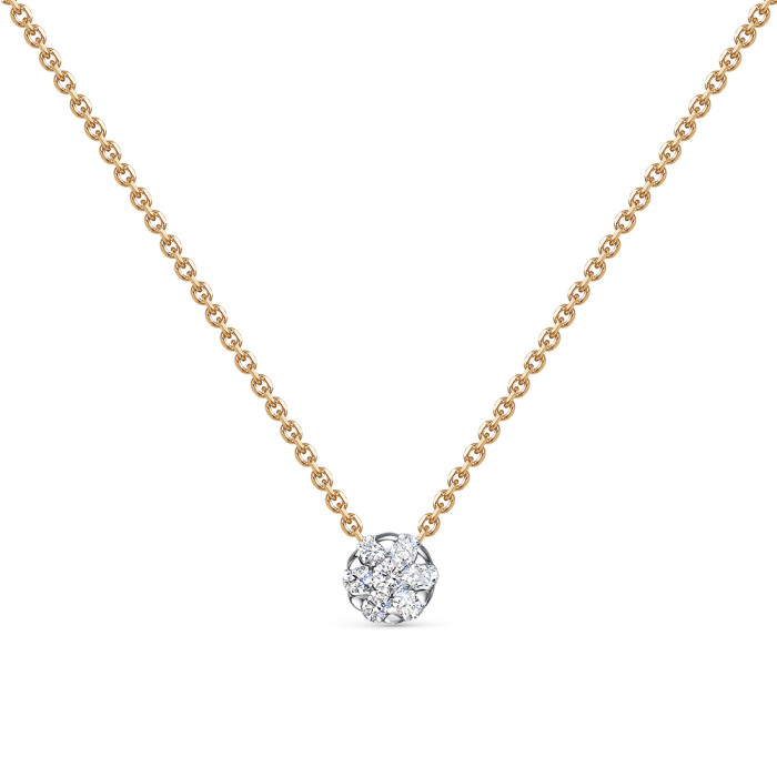 Колье из красного золота с бриллиантами (054031)