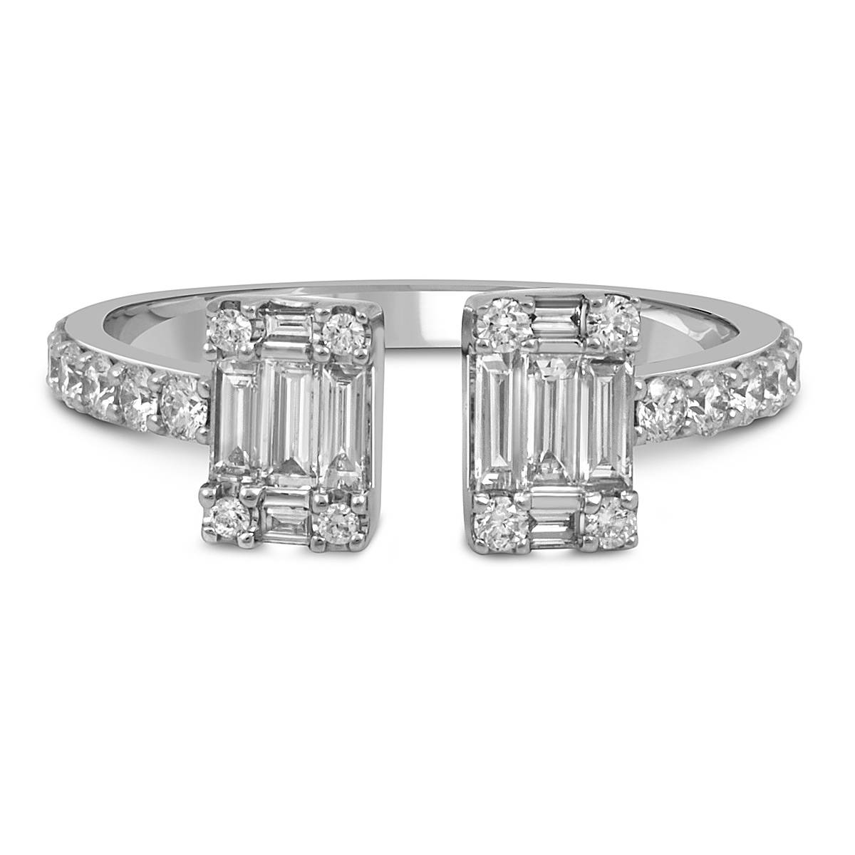 Кольцо из белого золота с бриллиантами 