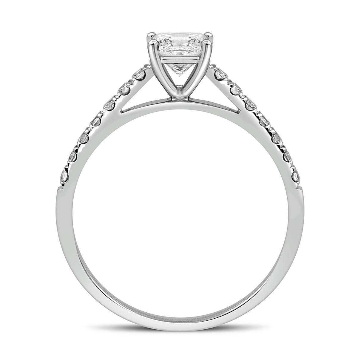 Помолвочное кольцо из белого золота с бриллиантами (049283)