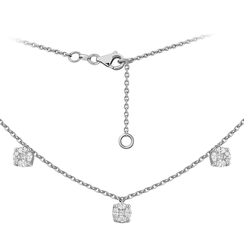 Колье из белого золота с бриллиантами (043655)