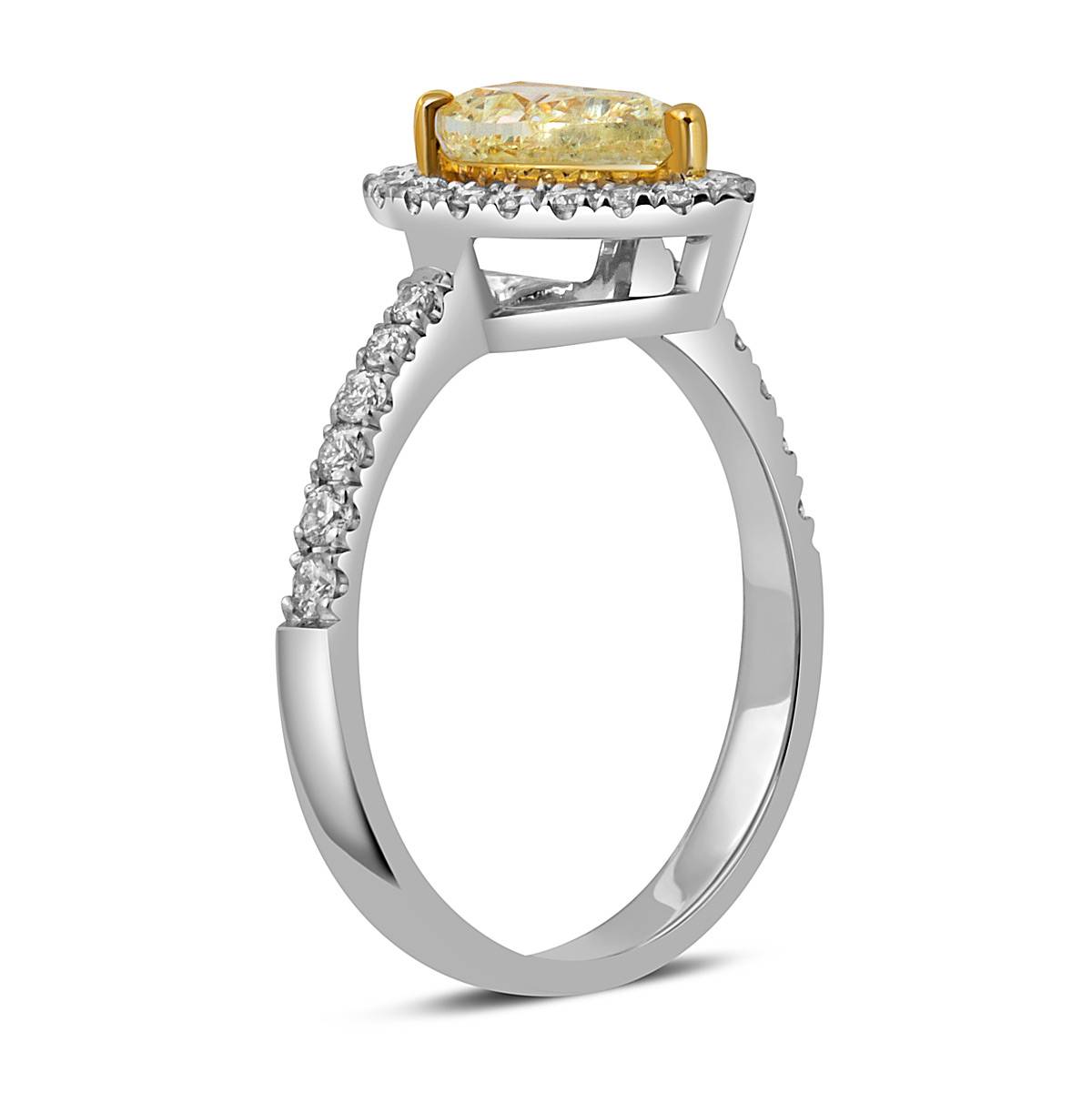 Помолвочное кольцо из белого золота с бриллиантами (051958)