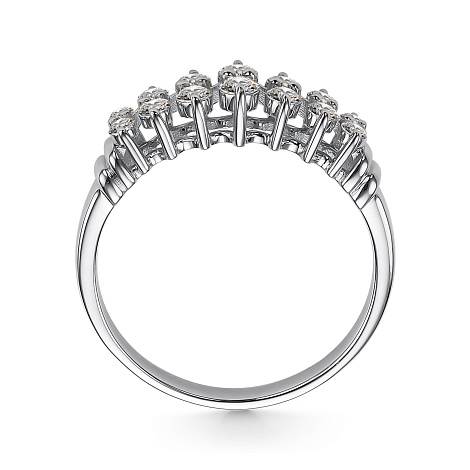 Кольцо из белого золота с бриллиантами (053694)