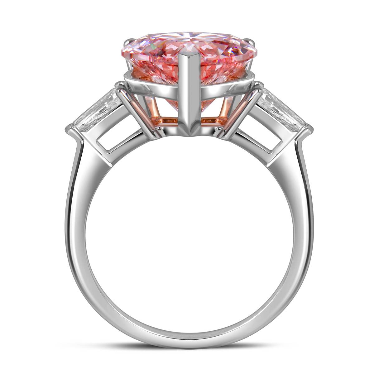 Помолвочное кольцо из белого золота с бриллиантами 