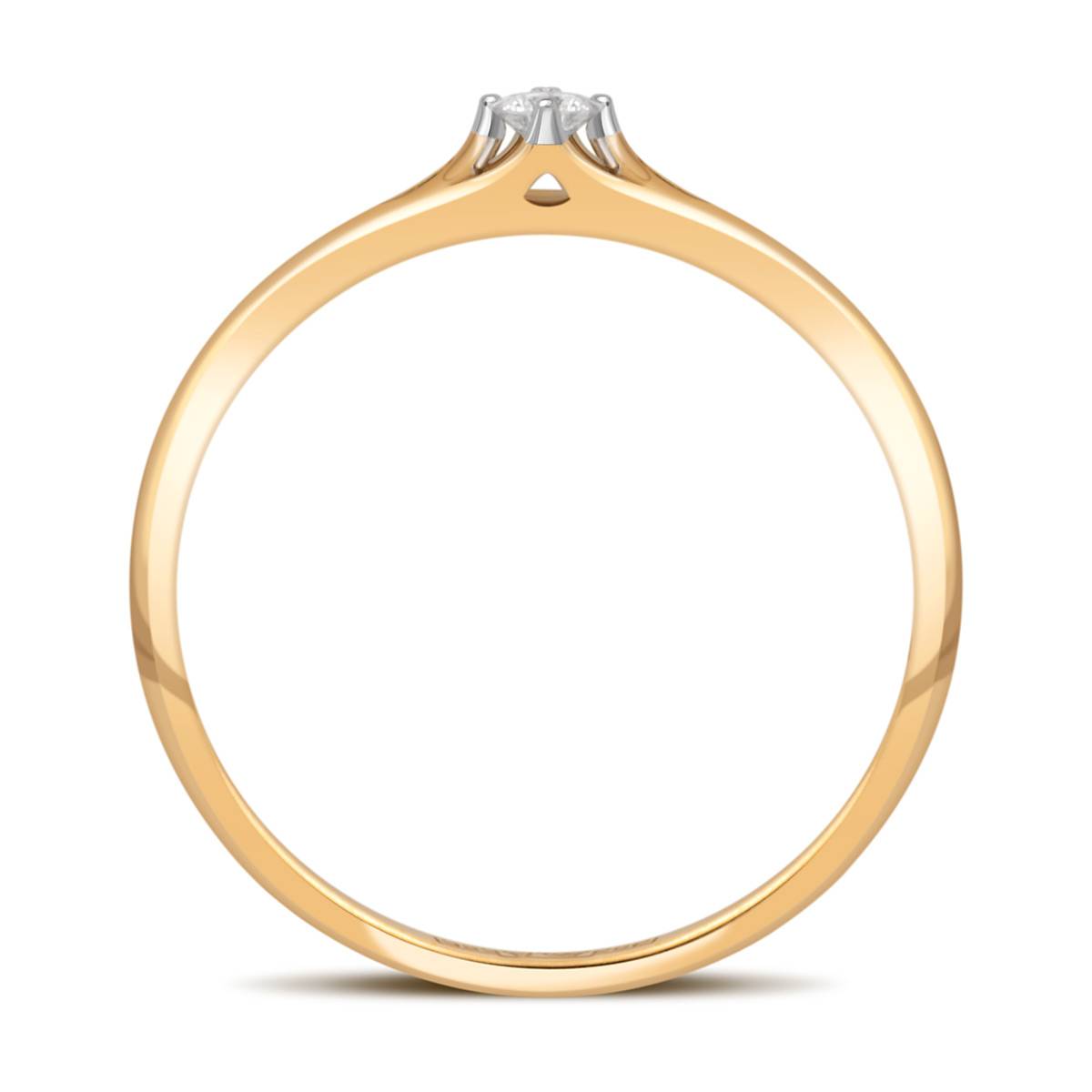 Помолвочное кольцо из жёлтого золота с бриллиантом (032751)